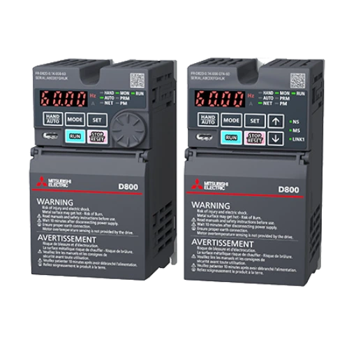 Variador de frecuencia Mitsubishi FR-D800 smart inverter con diagnóstico predictivo y soporte para motores PM